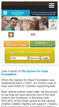Mobile Screenshot of gamesforhope.com